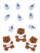 Jolee s Boutique Dimensional Embellishments 11 Per Pkg Baby Boy Bears and Booties