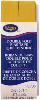 Wrights Double Fold Quilt Binding .875inchX3yd Mustard