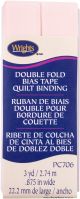 Wrights Double Fold Quilt Binding .875inchX3yd Rosewater