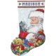 Design Works Counted Cross Stitch Stocking Kit 17inch Long Santa and Kitten 18 Count 