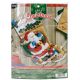 Bucilla Felt Stocking Applique Kit 18inch Long Santa s Visit