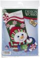 Design Works Felt Stocking Applique Kit 18inch Long Candy Cane Snowman