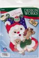 Design Works Felt Stocking Applique Kit 18 Inch Long Santa And Toys