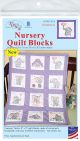 Jack Dempsey Stamped White Nursery Quilt Blocks 9 inch X9 inch 12 Per Pkg Elephants