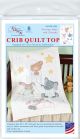 Jack Dempsey Stamped White Quilt Crib Top 40 inch X60 inch Praying Bear and Friends