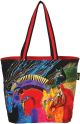 Laurel Burch Shoulder Tote Zipper Top 19 inch X7 inch X15 inch Wild Horses Of Fire