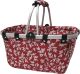 JanetBasket Large Aluminum Frame Basket18inchesX10inchesX9.5inches Red Floral