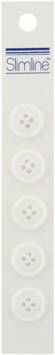 Blumenthal Lansing Slimline Buttons White 4 Hole 5 8 inch 5 Per Pkg