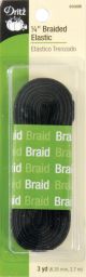 Dritz Braided Elastic 1 4inchX3yd Black