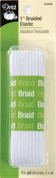 Dritz Braided Elastic 1inchesX11 4ydWhite