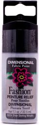 Fashion Dimensional Fabric Paint 1.1oz Metallic Sterling Silver