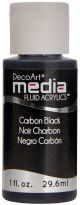 DecoArt Media Fluid Acrylics Paint 1oz Carbon Black Series 1 