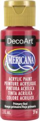 Americana Acrylic Paint 2oz Primary Red Semi Opaque