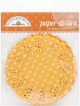 Doodlebug Doilies 4.5inch 75 Per Pkg Tangerine Polka Dot