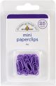 Doodlebug Mini Paperclips 25 Per PkgLilac
