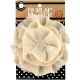 Burlap Flower 4.5 inch Ivory