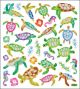 Multicolored Stickers Sea Turtles