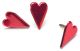 Creative Impressions Painted Metal Paper Fasteners 50 Per Pkg Long Hearts Metallic Red