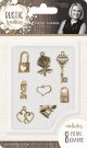 Sara s Signature S RW Char Rustic Wedding Charms 8 Piece Thin Metal Die Gold