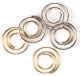 Mini Metal Spiral Clips .5inch 25 Per Pkg Gold and Silver