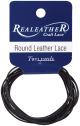 Realeather Crafts Round Leather Lace 1mmX2yd Packa