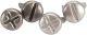 Eyelet Outlet Shape Brads 12 Per Pkg Screws