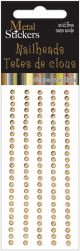 Mark Richards Metal Stickers Nailheads 3mm Round 125 Per Pkg Gold