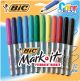 BIC Mark It Fine Point Permanent Markers 12 Per Pkg Assorted Colors