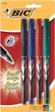 BIC Z4 Fine Point Roller Pens 4 Per Pkg Assorted Colors