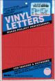 Permanent Adhesive Vinyl Letters and Numbers 2 inch 167 Per Pkg Red