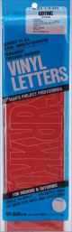 Permanent Adhesive Vinyl Letters 4 inch 95 Per Pkg Red