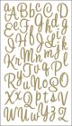 Sticko Alphabet Stickers Sweetheart Script Small Glitter Gold