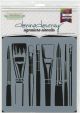 Donna Downey Signature Stencils 8.5inchX8.5inch Brushes