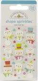 Doodlebug Sprinkles Adhesive Glossy Enamel Shapes Snow Much Fun