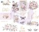 Lavender Frost Chipboard Stickers 5X8 inches Icons with Foil Accents
