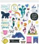 Shimelle Head In The Clouds Chipboard Stickers 12X12 inches with Glitter Accents