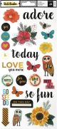 Vicki Boutin Wildflower and Honey Stickers 6inchX12inch 49 Per Pkg Accent and Phrase W Gold Foil