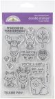 Doodlebug Clear Doodle Stamps Forest Friends Winter Wonderland