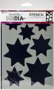 Dina Wakley Media Stencils 9inchX6inch Giant Stars 1 pack of 1 piece