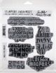 Tim Holtz Cling Stamps 7inchX8.5inch Faded Type