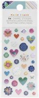Paige Evans Go The Scenic Route Enamel Shapes 34 Per Pkg with Iridescent Glitter Accents