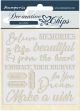 Stamperia Decorative Chips 5.5 inch X5.5 inch Atelier Des Arts Quotes