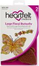 Heartfelt Creations Cling Rubber Stamp Set Large Floral Butterfly