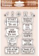 Stamperia Cling Rubber Stamp 5.5X7 Inch Quotes Lady Vagabond Lifestyle