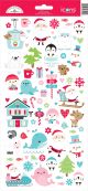 Doodlebug Cardstock Stickers 6 inch X13 inch Let It Snow Icons