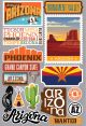 Reminisce Jet Setters 3.0 State Dimensional Stickers Arizona