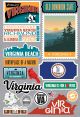 Reminisce Jet Setters 3.0 State Dimensional Stickers Virginia