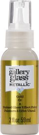 FolkArt Gallery Glass Paint 2oz Metallic Gold