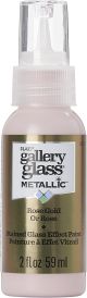 FolkArt Gallery Glass Paint 2oz Metallic Rose Gold