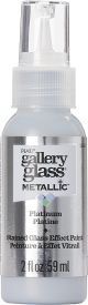 FolkArt Gallery Glass Paint 2oz Metallic Platinum